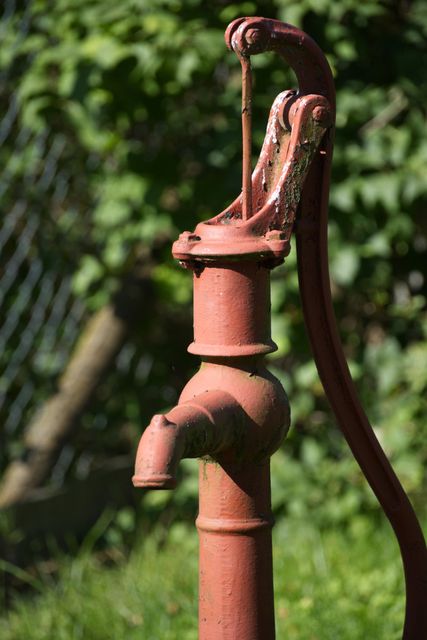 Alte Wasserpumpe im Garten